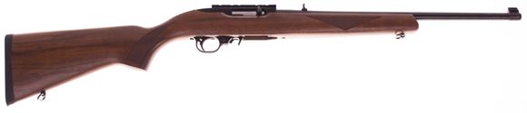 Picture of Used Ruger 10/22 Sporter Rimfire Semi-Auto Rifle - 22 LR, 18.50", Satin Black, Alloy Steel, American Walnut Stock, 10rds, Gold Bead Front & Adjustable Rear Sights