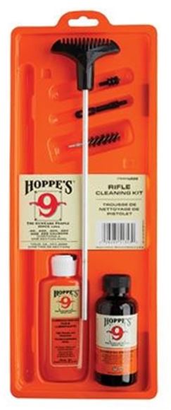 Picture of Hoppe's No.9 Cleaning Kits - Rifle Kit w/Aluminum Rod, (.30, 30-06, 30-30, .303, .308, .32, 8mm), Solvent, Lube