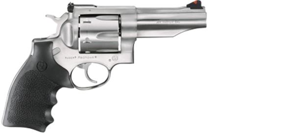 Picture of Ruger Redhawk DA/SA Revolver - 44 Rem Mag, 4.2", Satin Stainless, Stainless Steel, Hogue Monogrip, 6rds, Ramp Front & Adjustable Rear Sights