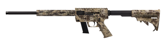 Picture of Just Right Carbines (JR Carbine) Glock Magazine Takedown Model Semi-Auto Carbine - 9mm, 18.6", Threaded, Kryptek HIG Camo, 6061T-6 Aluminum w/Black Hardcoat Anodizing Receiver, Telescoping 6-Position Collapsible M-4 Style Buttstock, Glock Mag, 10rd