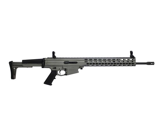 Picture of Robinson Armament XCR-L Competition Semi-Auto Rifle - 223 Rem, 18.6", Light Contour, Lightweight Key-Mod, FAST Collapsble Stock, Tungsten, 5rds, Muzzle Brake