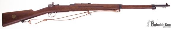 Picture of Used Carl Gustafs Stads M96, Bolt Action 6.5x55, 1910 Swedish Mauser 29" Barrel Full Military Wood, Matching Numbers, Includes Reproduction Leather Sling, Very Good Condition