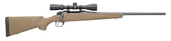 Picture of Remington Model 783 Compact Flat Dark Earth Scoped Bolt Action Rifle - 243 Win, 20", Carbon Steel, Button-Rifled, Magnum Contour, Matte Blue, Flat Dark Earth Synthetic Stock w/Pillar-Bedded, 5rds, CrossFire Adjustable Trigger, SuperCell Recoil Pad, w/3-9