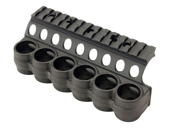 Picture of Mesa Tactical Polymer Shotshell Carriers - Benelli M4, 6-Shell, 12Ga, With Integrated Picatinny Rail