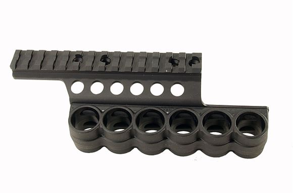Picture of Mesa Tactical Aluminum Shotshell Carriers - Benelli Super Nova, 6-Shell, 12Ga, With Integrated Picatinny Rail