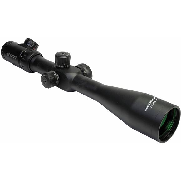 Picture of Konus Riflescope, KonusPro F30 - 6-24x52mm, 30mm Tube, Modified Mil Dot Engraved Illuminated, Flip-up Covers & Sunshade Included