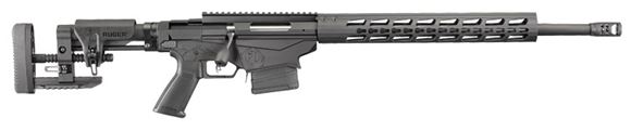 Picture of Ruger Precision Bolt Action Rifle - 308 Win, 20", Cold Hammer Forged 4140 Chrome-Moly w/5R Rifling 1:10", Medium Contour 5/8''-24 Threads w/ Muzzle Brake, Black Oxide/Hardcoat Anodize, MSR Folding Adjustable LOP & Comb Stock, 10rds, Ruger Marksman 2.2