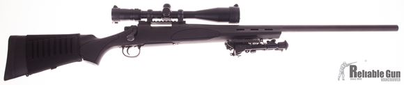 Picture of Used Remington 700 Varmint .223 Bolt Action Rifle, Bushnell Elite 4200 4-16x40, Harris Bi-pod, Excellent Condition