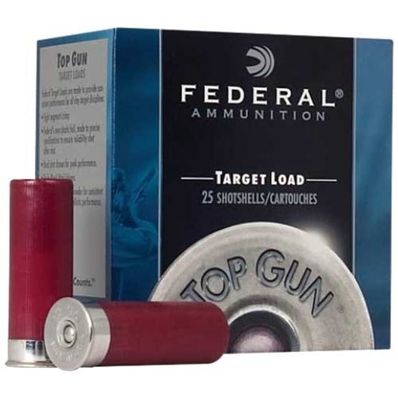 Picture of Federal Top Gun Target Load Shotgun Ammo - 12Ga, 2-3/4", 3DE, 1oz, #8, 250rds Case