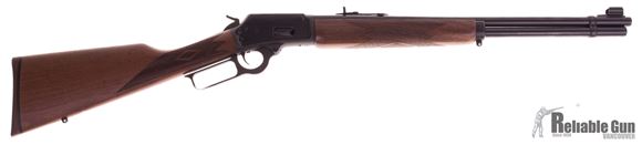 Picture of Used Marlin Model 1894 Lever Action Rifle - 44 Rem Mag/44 S&W Special, 20", 1:38", Blued, American Black Walnut Straight Grip Stock, 10rds, Ramp Front Sight w/Brass Bead & Wide-Scan Hood & Adjustable Semi-Buckhorn Folding Rear Sights