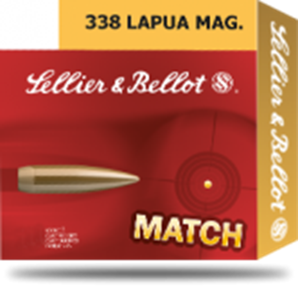 Picture of Sellier & Bellot Target (Match) Rifle Ammo - 338 Lapua Mag, 250Gr, HPBT, 100rds Case