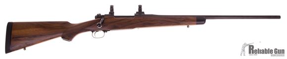 Picture of Used Dakota Arms Model 76 Bolt-Action .338 Win Mag, With Factory MPI Stock & Custom Wood Stock, Magna-Ported, Excellent Condition