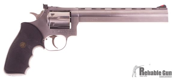 Picture of Used Dan Wesson Revolver, Model 715VH, 357 Mag, Stainless 8'' Rib Barrel, Adjustable Rear Sight, Pachmayer Grip And Original Wood Grip, Good Condition