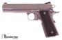 Picture of Used SIG SAUER 1911 Stainless Single Action Semi-Auto Pistol - 45 ACP, 5", Custom Wood Grips, 1 Magazine, Low-Profile Night Sights, Original Case Excellent Condition