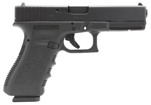 Picture of Glock 17 Gen3 Standard Safe Action Semi-Auto Pistol - 9mm, 4.48", Black, 2x10rds, Fixed Sight, 5.5lb