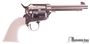 Picture of Used Pietta 1873 Single-Action .45 Colt, 5.5" Barrel, Stainless With Faux Ivory Grips, Very Good Condition