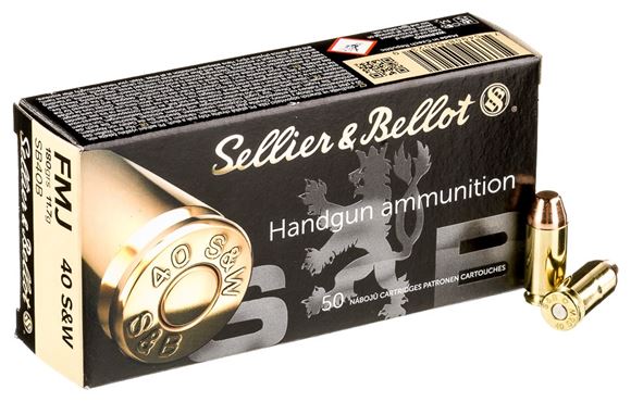 Picture of Sellier & Bellot Pistol & Revolver Ammo - 40 S&W, 180Gr, FMJ, 50rds Box