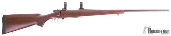 Picture of Used CZ 550 American Bolt Action Rifle, 9.3 x 62, Walnut Stock, No Sights, 24'' Barrel, Set Trigger, With Warne 1'' Rings, Very Good Condition