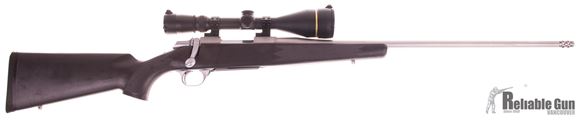 Picture of Used Browning A-Bolt Bolt Action Rifle, .300 WSM, Stainless Barrel, Custom Slimline Muzzle Brake, Leupold VX-III 4.5-14x50mm Boone & Crocket, Good Condition