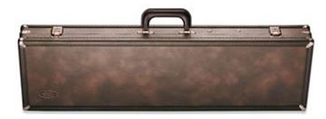 Picture of Browning Gun Cases, Fitted Gun Cases - Traditional Over/Under Citori Shotgun Takedown Case, 33.25" x 8.75" x 4.125", Holds 1xStock+Receiver+Barrels, Classic Brown, Wood Frame, Vinyl Shell, Antique Brass Trim