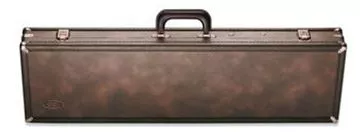 Picture of Browning Gun Cases, Fitted Gun Cases - Traditional Over/Under Citori Shotgun Takedown Case, 33.25" x 8.75" x 4.125", Holds 1xStock+Receiver+Barrels, Classic Brown, Wood Frame, Vinyl Shell, Antique Brass Trim