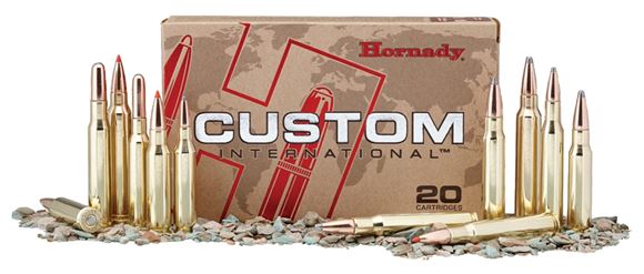 Picture of Hornady Rifle Ammo, Custom International - 6.5x55 Swede, 160gr, InterLock RN, 20rds Box
