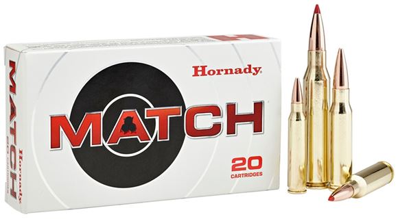 Picture of Hornady Match Rifle Ammo - 338 Lapua, 285Gr, BTHP Match, 20rds Box