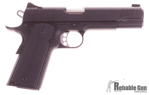Picture of Used Kimber Custom II 45 Acp, Semi Auto 1911 Pistol, Black Slide,  Black Frame, Rubber Checkered Grips, Stainless Guide Rod, 1 Magazine,  Original Box, Excellent Condition
