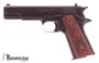Picture of Used Chiappa 1911 22 LR Pistol, Black With Wood Grips, 2 Magazines, Original Box Good Condition
