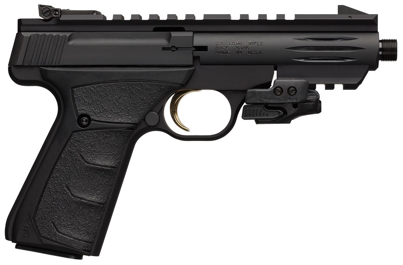 Browning Buck Mark Black Label UFX Supressor Ready Rimfire SemiAuto Pistol 22 LR, 4.4