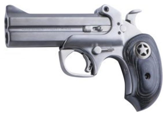Picture of Bond Arms Ranger 2 Break Action Pistol - 45 LC/410, 4-1/4" Barrel, Satin Polish Stainless Steel, Black Hardwood Grips, 2rds
