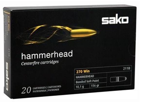 Picture of Sako Rifle Ammo - 270 Win, 156Gr, Hammerhead Bonded Soft Point (211B), 20rds Box