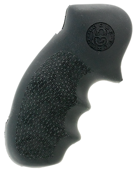 Picture of Hogue Handgun Grips, Smith & Wesson Grips, K & L Frame Revolvers, K & L Frame Round Butt, Full Size Grips, Soft OverMolded Rubber - S&W K or L Round Butt Rubber Monogrip, Black