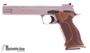 Picture of Sig Sauer P210 Super Target Single Action Semi-Auto Pistol - 9mm, 6" /150mm, Silver PVD Coating, Ergonomic Wood Grips, 2x8rds, Micrometer Sight