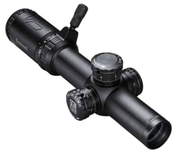 Picture of Bushnell AR Optics Hunting/Tactical Riflescopes - 1-4x24mm, 30mm, Matte, Illuminated BTR-1, 11 Illumination Settings, 1st Focal Plane, Tactical Target Style Turrets, .1 Mil Click Value, Throw Down PCL, Fully Multi-Coated, Waterproof/Fogproof