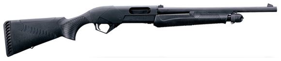 Picture of Benelli Super Nova Tactical Pump Action Shotgun - 12Ga, 3-1/2", 18", Blued, Black Synthetic ComforTech Stock, 4rds, Rifle Style Sights, Fixed Cyl