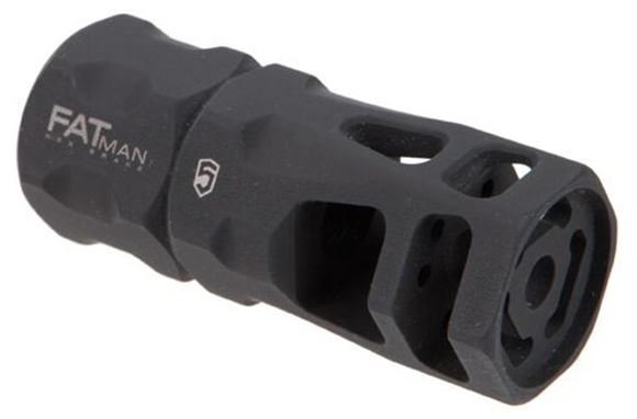 Picture of Phase 5 Weapon Systems AR15 Accessories - Fat Man Hex Brake Muzzle Device, 223/5.56, 1/2-28, Black Parkerized
