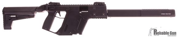 Picture of Used KRISS Vector Gen II CRB Enhanced Semi-Auto Carbine - 9mm, 18.6", w/Square Enhanced Black Shroud, Black, M4 Stock Adaptor w/Defiance M4 Stock,2 Magazines, Flip Up Front & Rear Sights, Excellent Condition