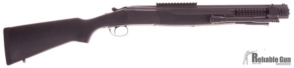 Picture of Used Stoeger Industries IGA Double Defense Over/Under Shotgun - 12Ga, 3", 20", Matte Black, Black Walnut Stock, Fiber-Optic Front Sight, Fixed Improved Cylinder, w/Rails, Bi Pod, Excellent Condition