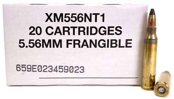 Picture of Federal Rifle Ammo, XM556NT1 - 5.56x45mm NATO, 50Gr, Reduced Ricochet Limited Penetration (R2LP) round, Semi-Jacketed Frangible, Non-Toxic Primer, 500rds Case