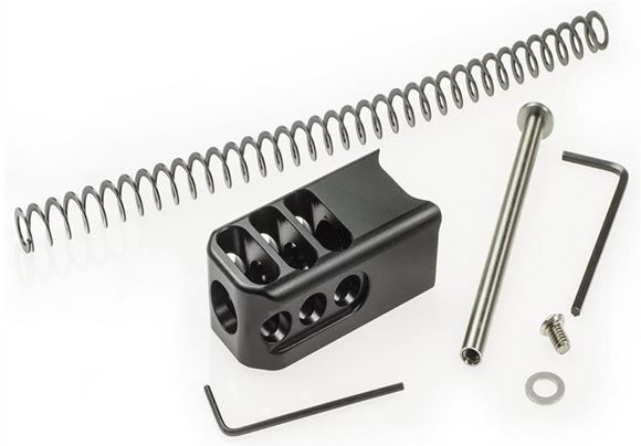 Picture of Alpha Wolf Compensator Kit - .45 Cal, .578 x 28, Glock OEM Bullnosed, Black Anodized, Includes Stainless Guide Rod & 24lb Recoil Spring
