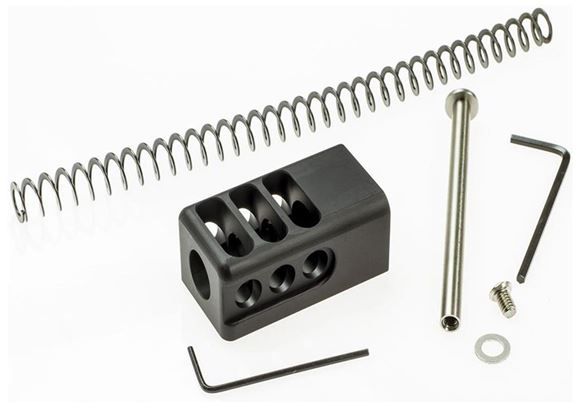 Picture of Alpha Wolf Compensator Kit - .45 Cal, .578 x 28, Glock OEM Flat Faced, Black Anodized, Includes Stainless Guide Rod & 24lb Recoil Spring