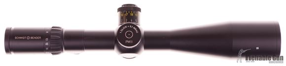 Picture of Used Schmidt & Bender PM II Riflescope - 5-25x56mm LP, 34mm, Matte, First Focal Plane, 0.1 MRAD (1cm), Clock Wise, Zero Stop, Illuminated, P4LF, Excellent Condition