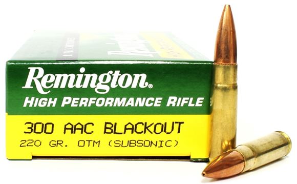 Picture of Remington Centerfire Rifle Ammo - 300 AAC Blackout, 220Gr, OTM, 200rds Case