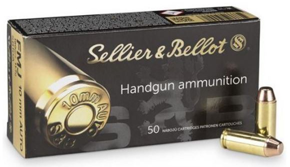 Picture of Sellier & Bellot Pistol & Revolver Ammo - 10mm Auto, 180Gr, FMJ, 50rds Box