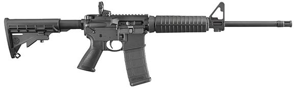 Picture of Ruger AR-556 Semi Auto Rifle - 5.56x45mm, 16.1", 1:8" RH, Type III Hard Coat Anodized, M4 Style Furniture, Black