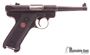 Picture of Used Ruger Mark III Standard Rimfire Semi-Auto Pistol - 22 LR, 4.75", Tapered Barrel, Blued, Checkered Grip, 2 Magazines, Fixed Sights, Original Box, Excellent Condition
