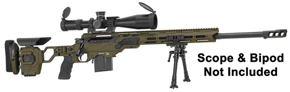 Picture of Cadex Defense CDX-33 Patriot Rifle - 338 Lapua, 27", 1-11.25" Twist, Hybrid Sniper Grey/Black, DX2 Double Stage Trigger, 5rds, 20MOA Rail, MX1 Muzzle Brake, Skeleton Buttstock