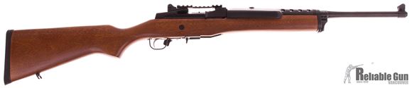 Picture of Used Ruger Mini 14 Semi-Auto 5.56/.223, Wood/Blued, With Picatinny Rail & Ruger Scope Rings, 2 Mags, Excellent Condition