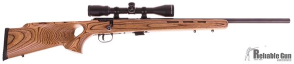 Picture of Used Savage Mk II Bolt-Action 22 LR, Heavy Barrel, Laminate Thumbhole Stock, With Bushnell Trophy 3-9x40mm Scope, One Mag, Good Condition